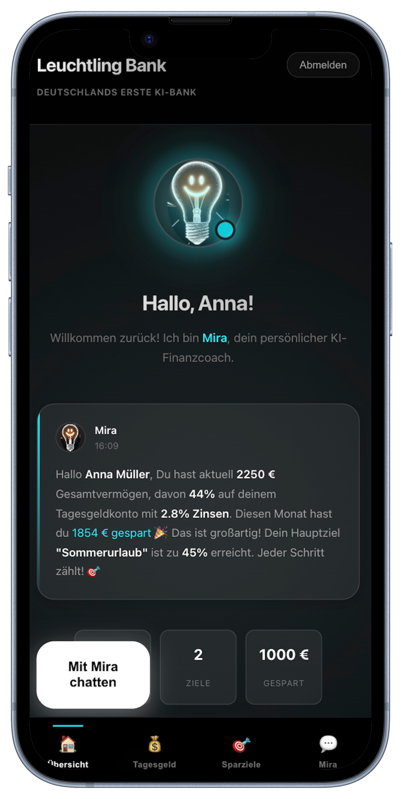 MIRA App auf iPhone